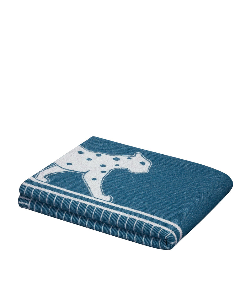 Cartier Panthère de Cartier merino wool-cashmere throw 190cm x 140cm - British product