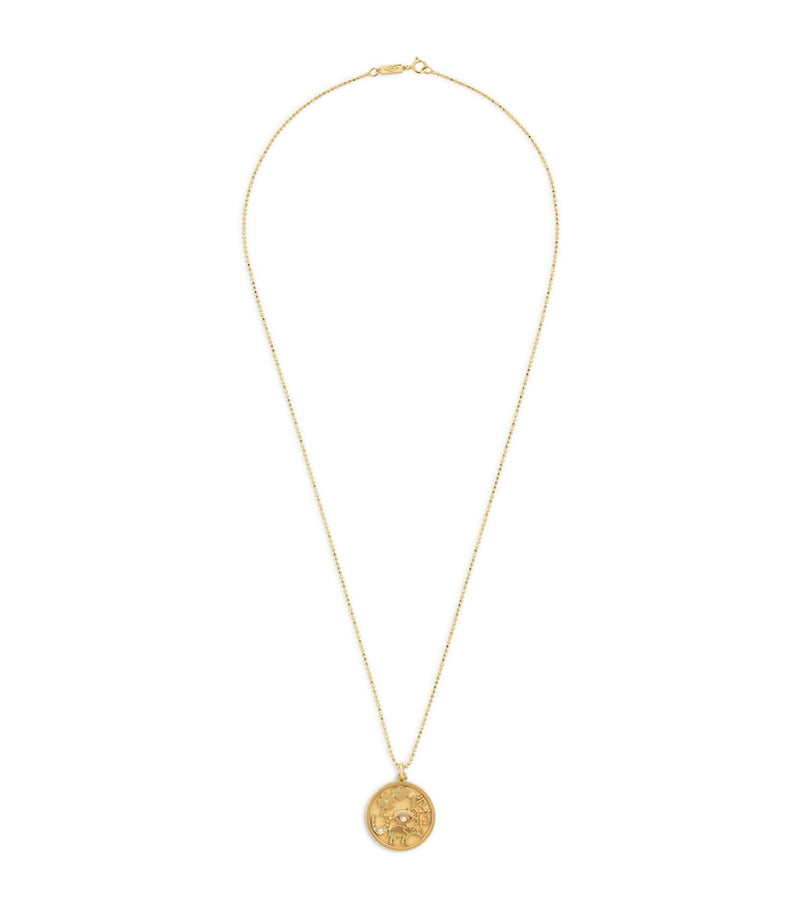 Jennifer Meyer yellow gold diamond good luck necklace (British brand)