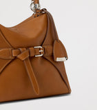 Ralph Lauren calfskin top-handle bag with wood detailing - British product