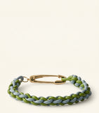 Bracelet tressé en cuir Prada finition cuir tressé, version UK