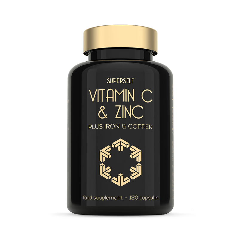 SuperSelf Vitamin C 1000mg with zinc iron copper 120 capsules (British brand)