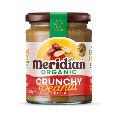 Holland & Barrett Meridian Organic Crunchy Peanut Butter 280g- Buy online at McGrocer