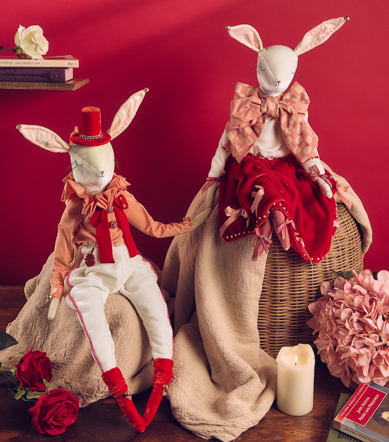 Alice Mary Lynch velvet lady valentine hare soft toy 67cm - British product