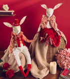 Alice Mary Lynch velvet lady valentine hare soft toy 67cm - British product