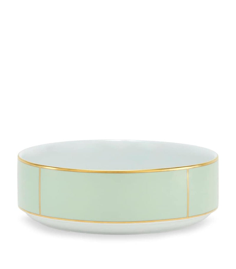 GINORI 1735 porcelain salad bowl Verde 24cm, UK version