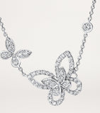 Graff white gold diamond butterfly necklace, UK version