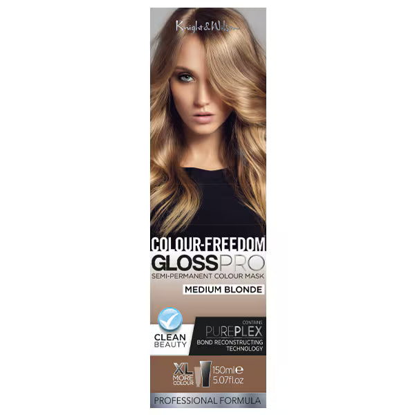 Knight & Wilson semi-permanent hair colour Medium Blonde, imported from the UK