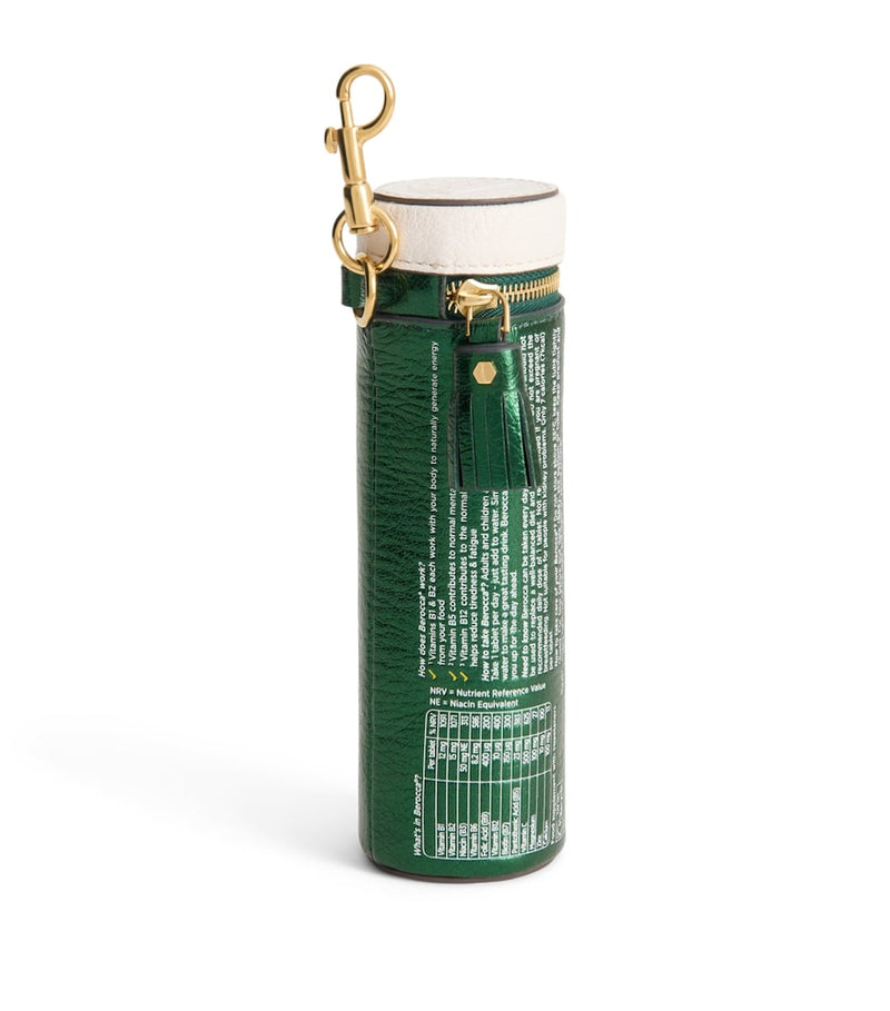 Anya Hindmarch leather Berocca coin purse charm, UK version