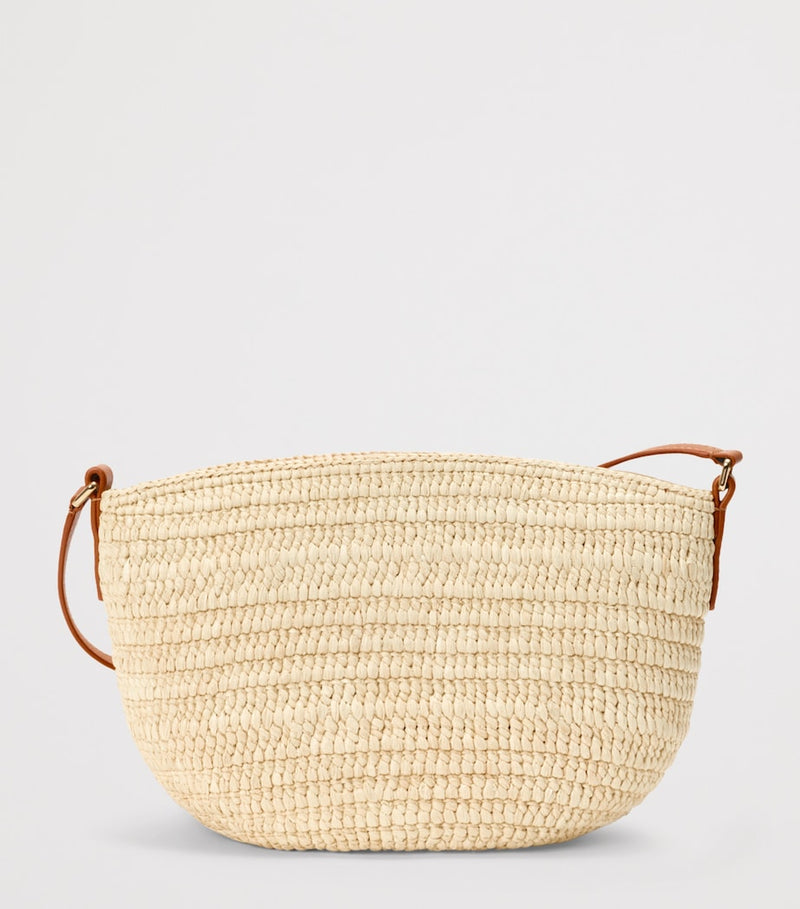 LOEWE Eclipse Pochette handwoven raffia bag, imported from the UK