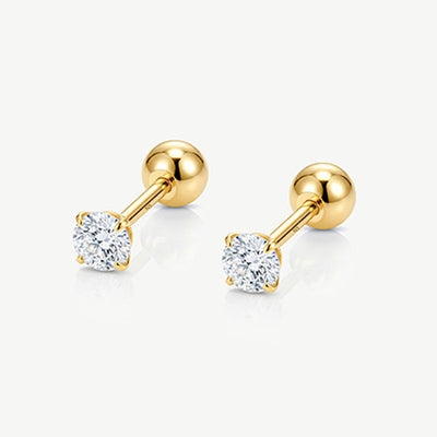 Superdrug MUCHV 3mm Cubic Zirconia Stud Earrings in 18k Gold or Silver- Buy online at McGrocer