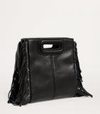 Maje mini leather 'M' top-handle bag (British brand)