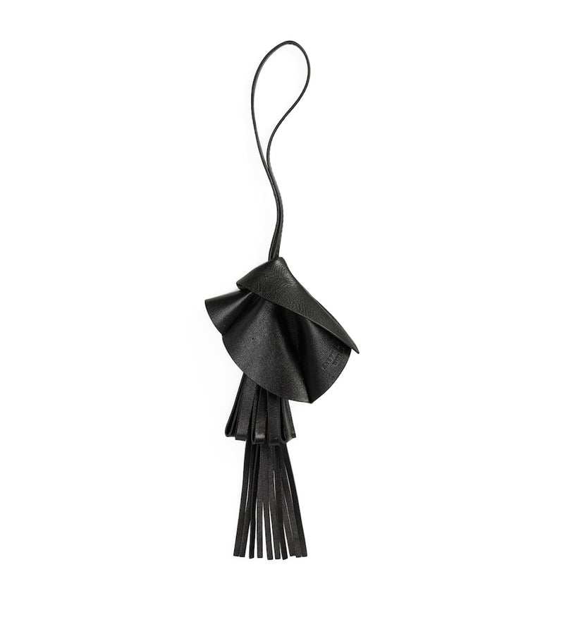 Ralph Lauren lambskin floral bag charm with tassels, UK version