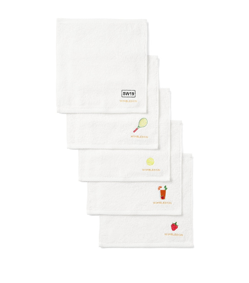 Christy Wimbledon face cloths pack of 5 cotton 600gsm - British product