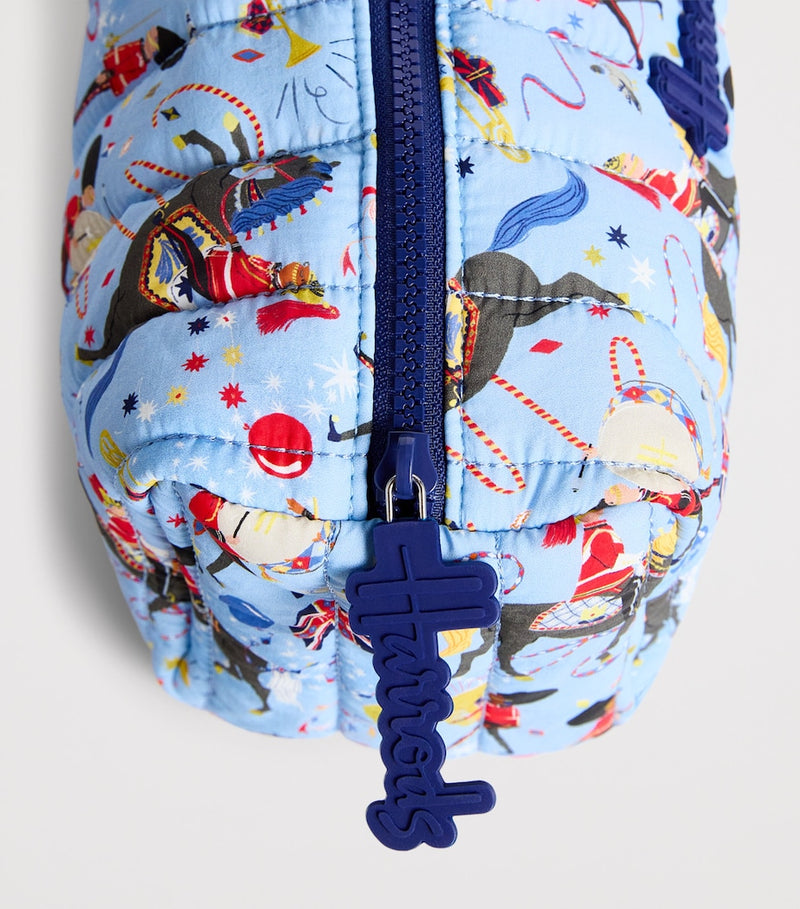 Harrods quilted Trooping the Colour wash bag (British brand)