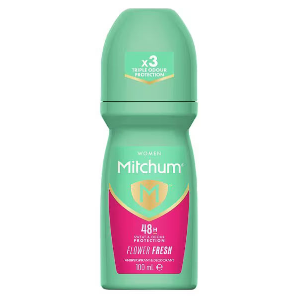Mitchum Flower Fresh anti-perspirant roll on 100ml imported from the UK
