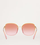 Chloé oversized square sunglasses with graduated tint (British brand)