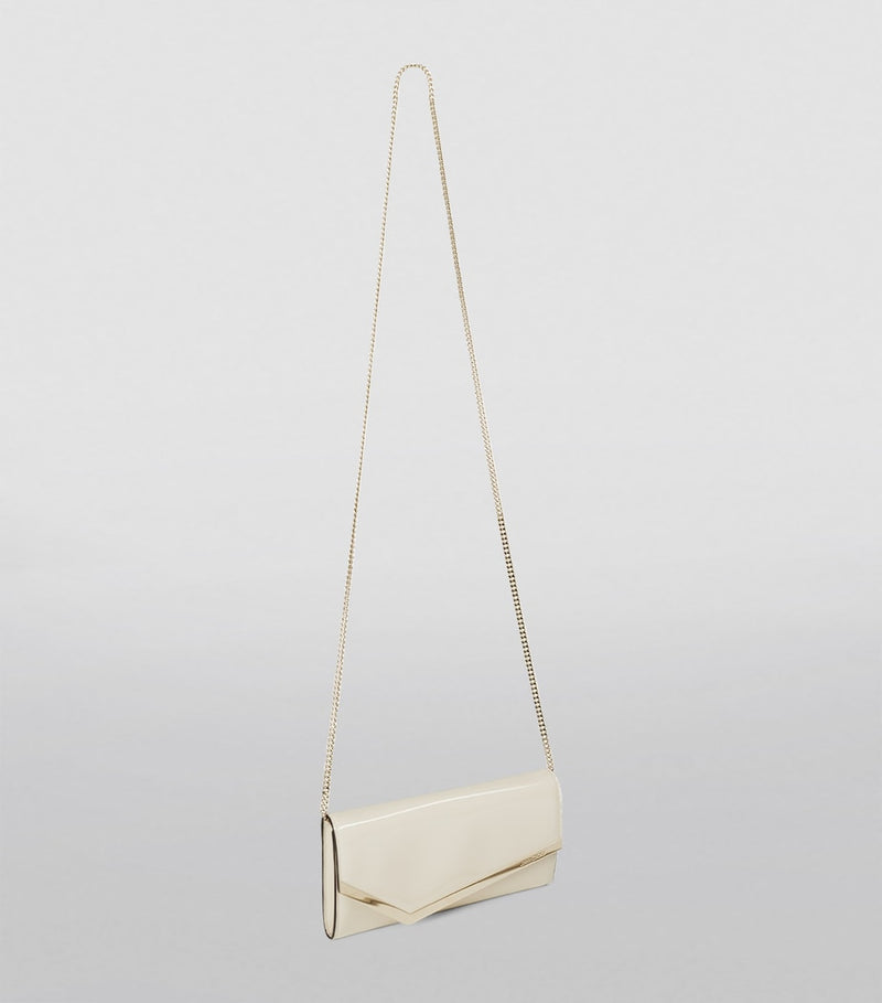 Jimmy Choo Leather Emmie Clutch Bag, imported from the UK