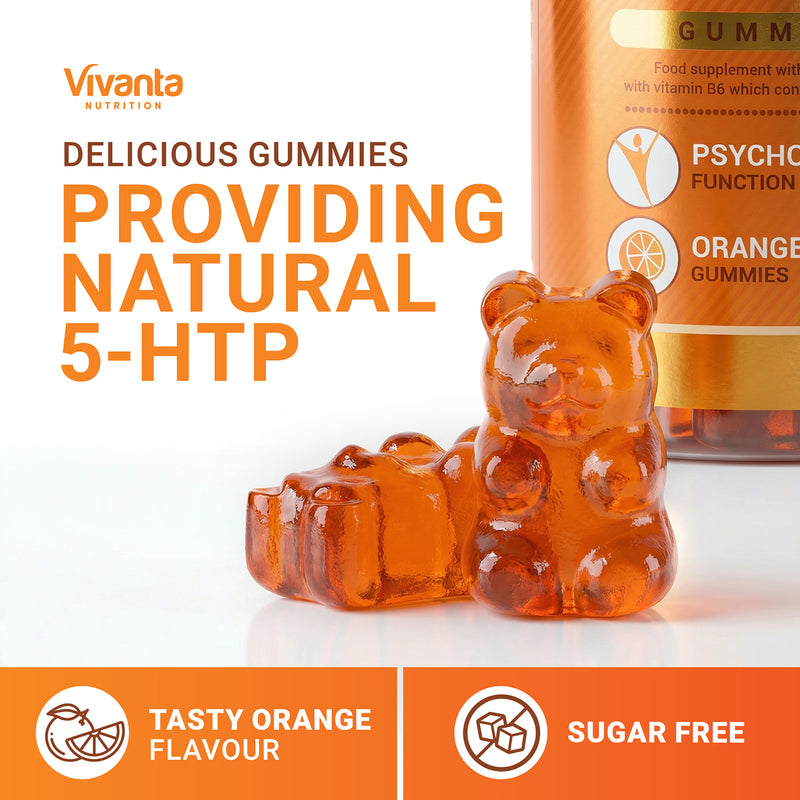 5HXT 5-HTP gummies 200mg 90 count, imported from the UK