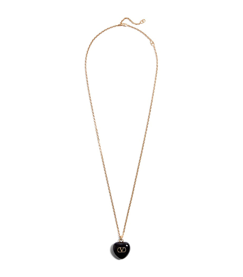 Valentino Garavani Coeur Royal pendant necklace 75cm, imported from the UK