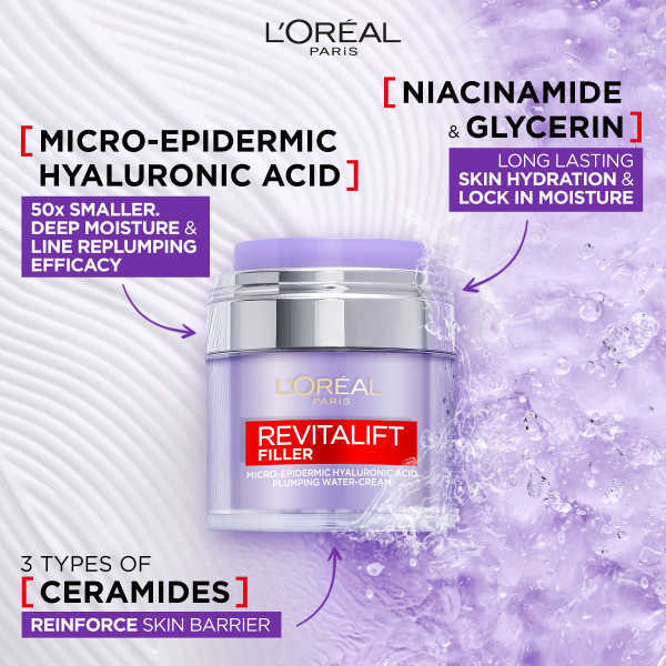 L'Oréal Paris Revitalift Water Cream Hyaluronic Acid 50ml, UK version