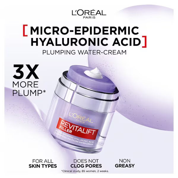 L'Oréal Paris Revitalift Water Cream Hyaluronic Acid 50ml, UK version