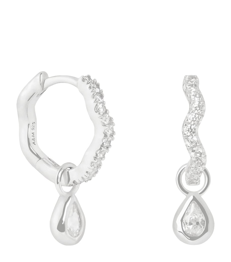 Astrid & Miyu huggie earrings with cubic zirconia, UK version