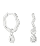 Astrid & Miyu huggie earrings with cubic zirconia, UK version