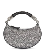 Harrods Balmain Mini Embellished Suede Ebene Top-Handle Bag- Buy online at McGrocer