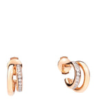 Pomellato Together hoop earrings rose gold diamonds (British brand)