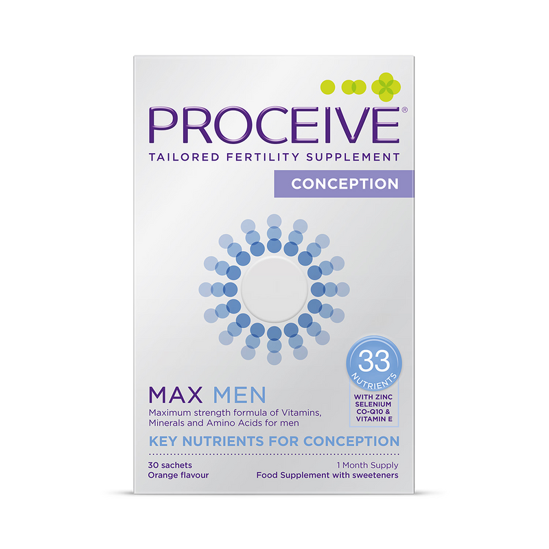 Proceive Max Men Fertility Supplement 30 Sachets, imported from the UK