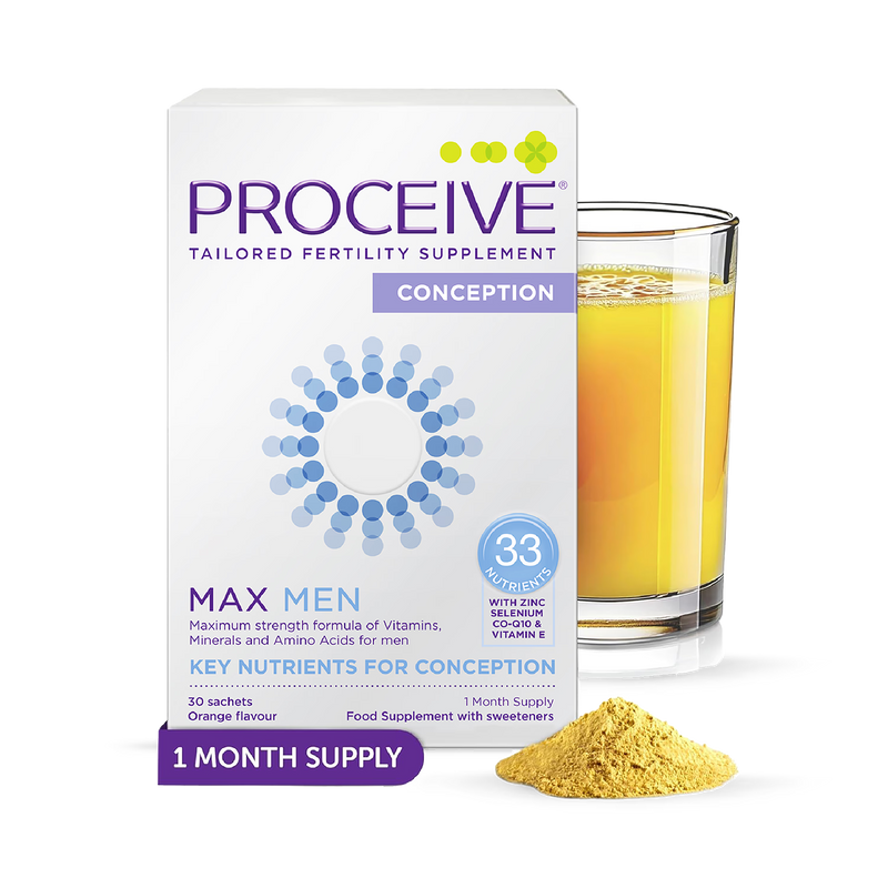 Proceive Max Men Fertility Supplement 30 Sachets, imported from the UK