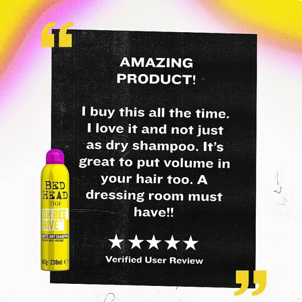 TIGI Oh Bee Hive volumising dry shampoo 238ml, UK version