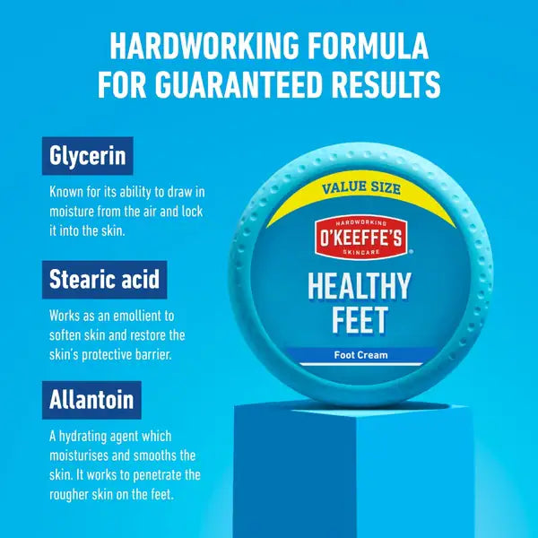 O'Keeffe's Healthy Feet Foot Cream 180g, imported from the UK