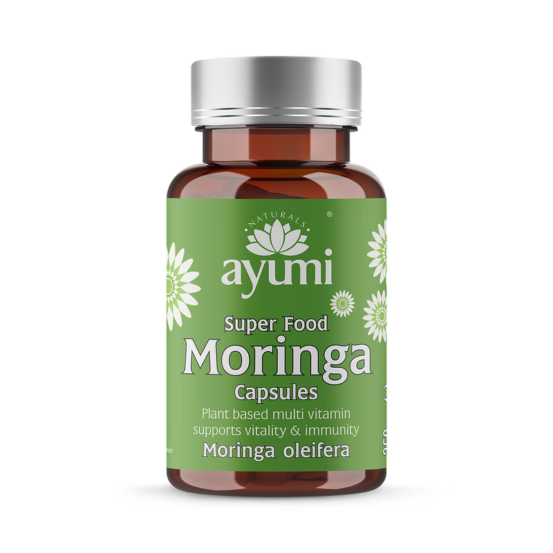 Ayumi Moringa vegan capsules 60 count high potency (British brand)