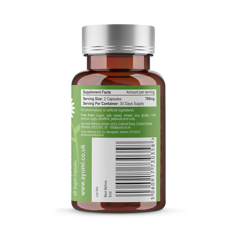 Ayumi Moringa vegan capsules 60 count high potency (British brand)