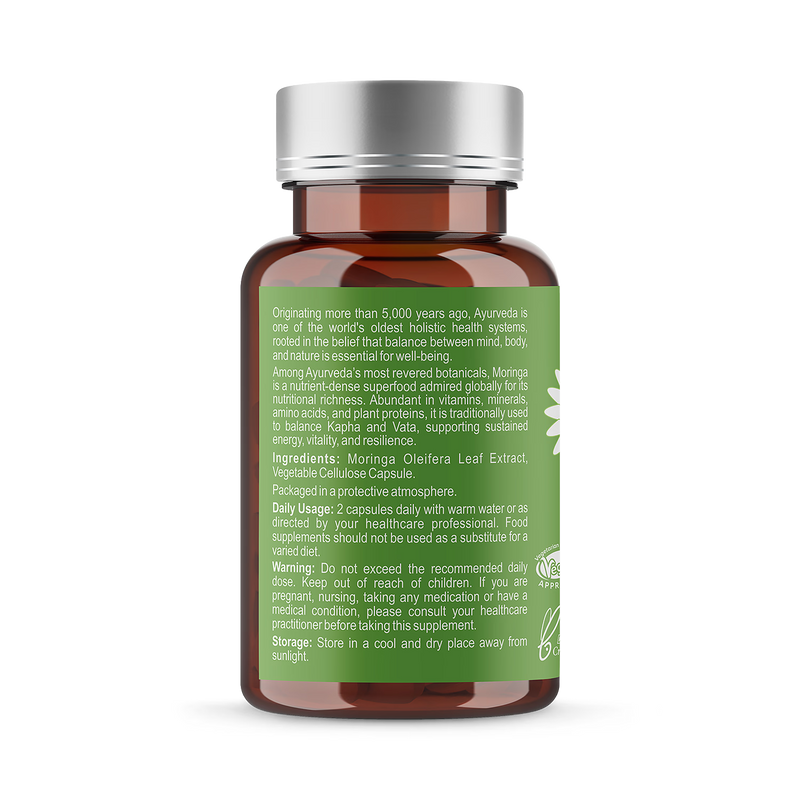 Ayumi Moringa vegan capsules 60 count high potency (British brand)