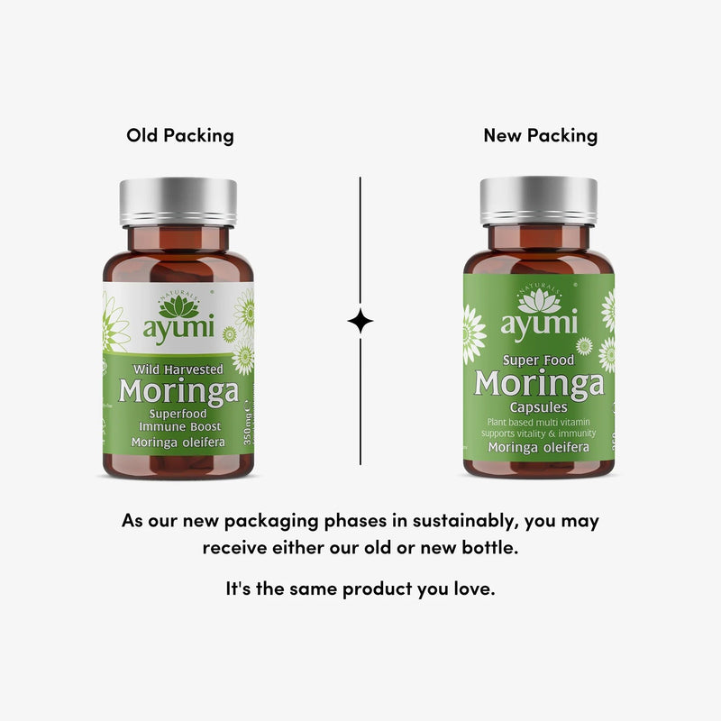 Ayumi Moringa vegan capsules 60 count high potency (British brand)