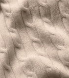 Ralph Lauren cashmere cable-knit throw 60cm x 60cm, imported from the UK
