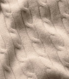 Ralph Lauren cashmere cable-knit throw 60cm x 60cm, imported from the UK