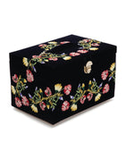 WOLF Large Zoe jewellery box in mink velvet with compartments, UK version
