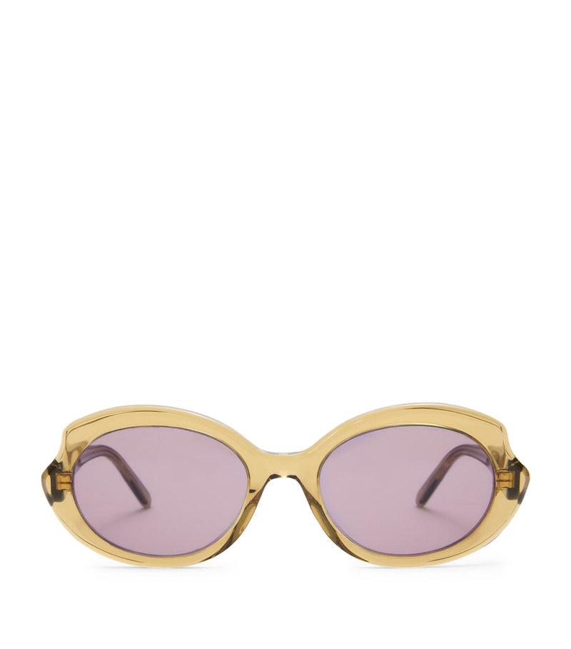 LOEWE acetate mini oval slim sunglasses, imported from the UK