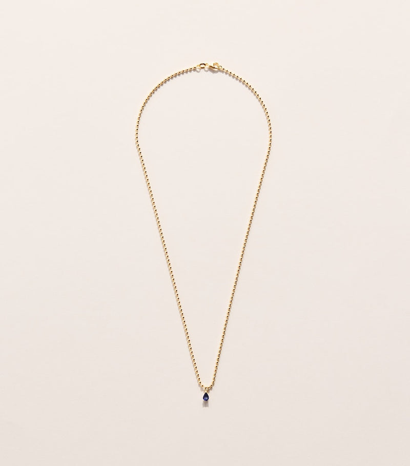 Anita Ko 18kt yellow gold sapphire pendant necklace - British product