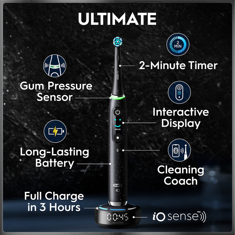 Oral-B iO 10 black electric toothbrush - British product