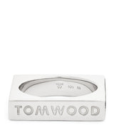 Harrods Tom Wood Sterling Silver Square Ring- Buy online at McGrocer