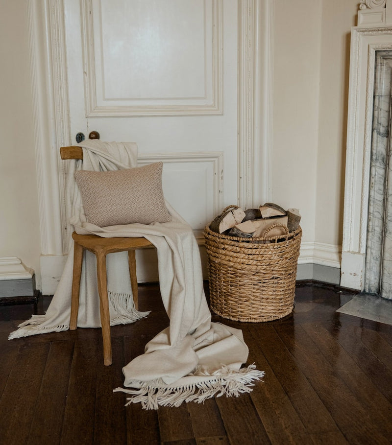 Araminta Campbell alpaca-blend fern cushion 30cm x 45cm - British product