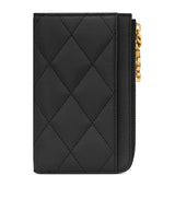 Harrods Saint Laurent Matelassé Zip-Up Card Holder 8.5cm x 13cm x 2cm- Buy online at McGrocer