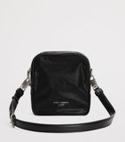 Dolce&Gabbana patent leather cross-body bag with silver-tone hardware - British product