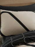 Catherine Lansfield Natural Linear Curve Geo duvet cover set - British product