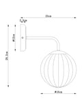 Brass Bourton wall light with swirl glass shade, imported from the UK