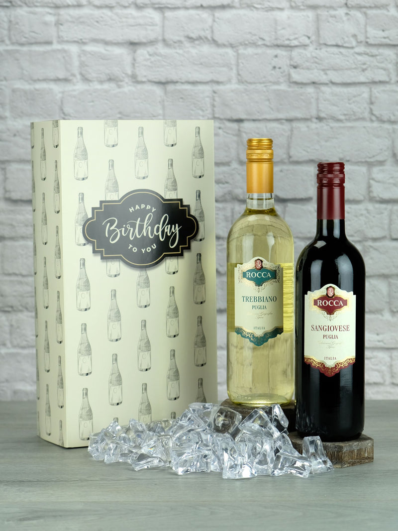 Le Bon Vin Happy Birthday Italian wine gift box 2x750ml, UK version